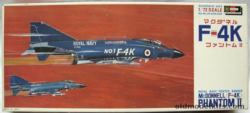 Hasegawa 1/72 F-4K / F-4M Phantom II - #1 Fleet Air Arm Aircraft or RAF, JS020-250 plastic model kit